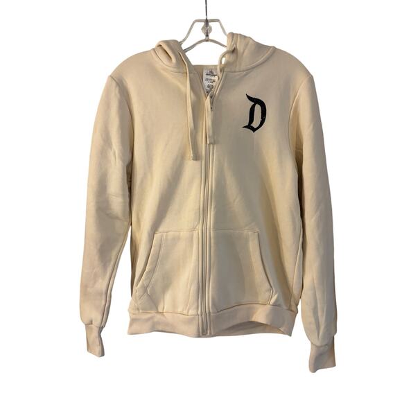 Rhinestone Mickey Mouse Disneyland Park Zip Up Hoodie Beige S Sweatshirt NWOT - Picture 3 of 7